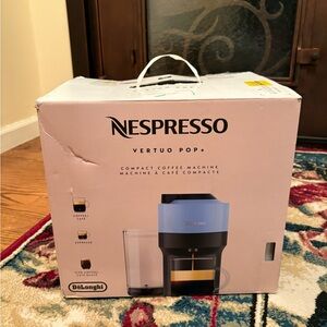 Nespresso Vertuo Pop+ Coffee Maker and Espresso Blue (NEW) Open Box